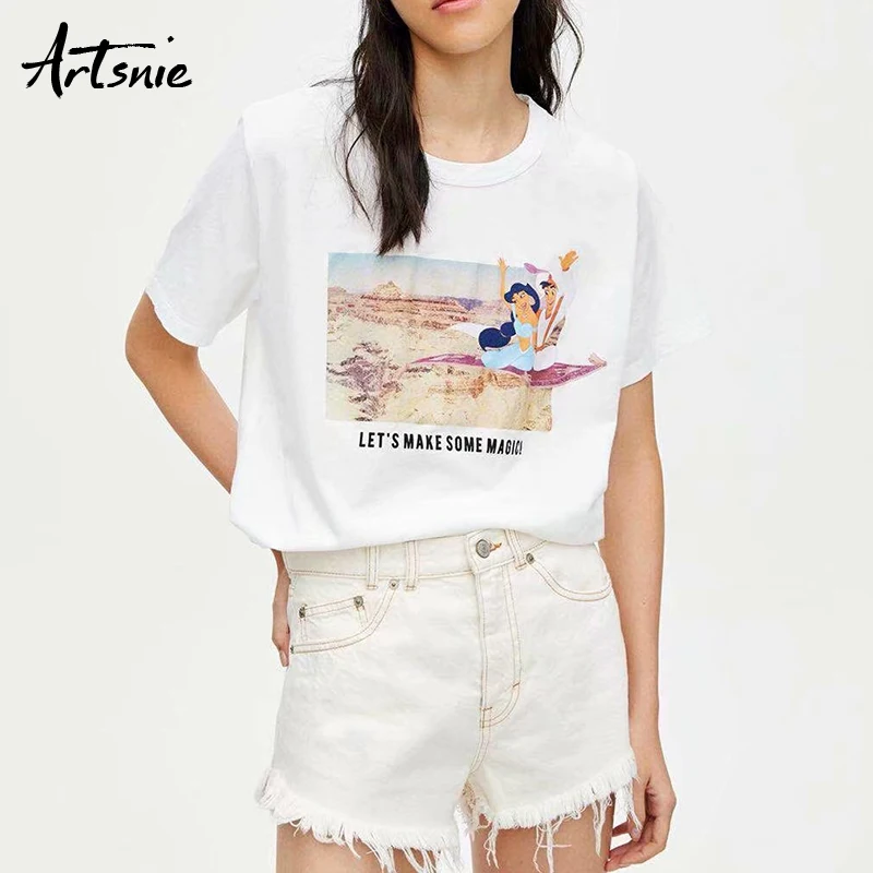 Artsnie white casual letter cartoon print women t shirt summer 2019 o neck short sleeve tops female streetwear girls t-shirts
Artsnie white casual letter cartoon print women t shirt summer 2019 o neck short sleeve tops female streetwear girls t-shirts