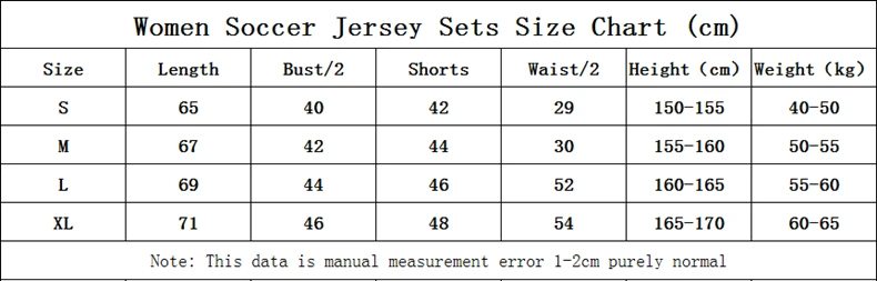 Purely Silk Size Chart