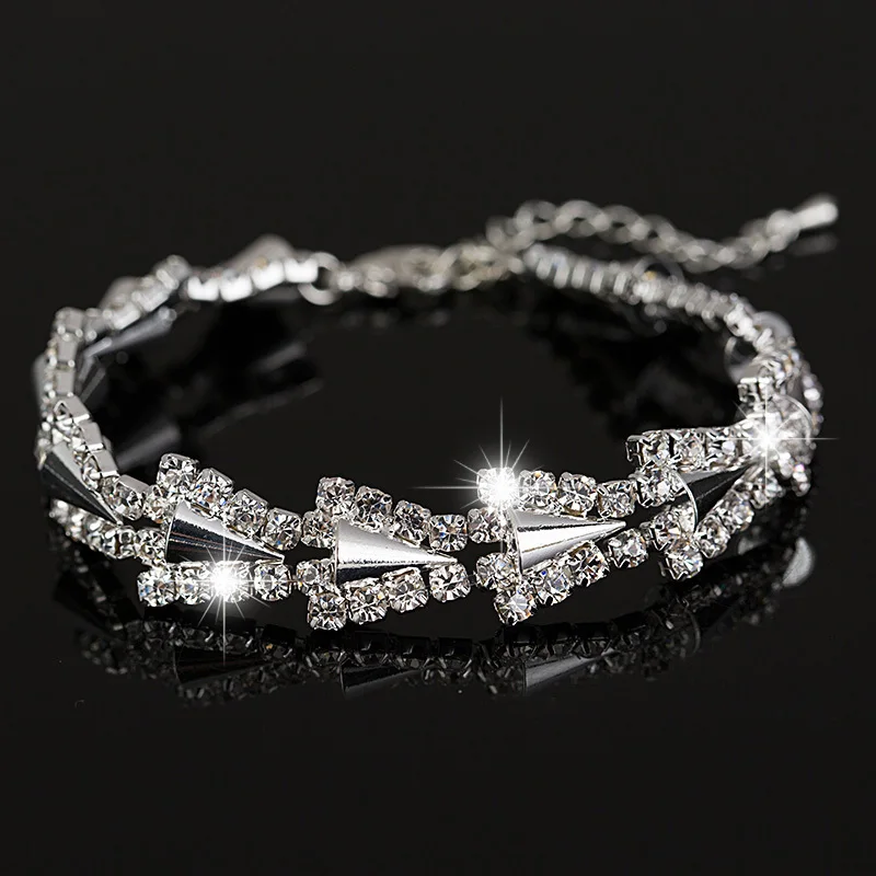 2016 New hot sell gold / silver plated Austrian crystal brand jewelry the rivet rhinestone bracelet women Jewellry #B060
2016 New hot sell gold / silver plated Austrian crystal brand jewelry the rivet rhinestone bracelet women Jewellry #B060