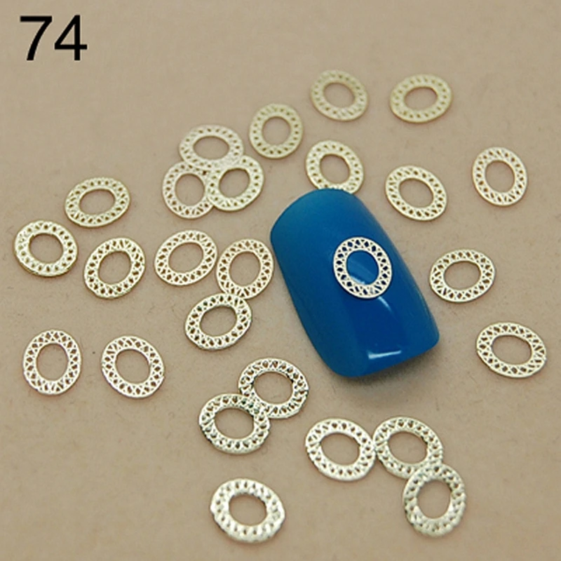 

More than 700 pcs/lot Golden Metal Nail Art Jewelry Nail Decoration Tiny Slice Metal Stud Accessories k74