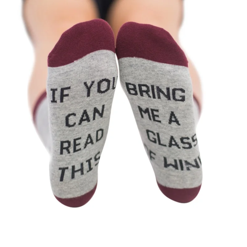 16 Styles Casual Socks If You can read this Bring Me a Glass of Wine Humor Words Printed Women Men's Socks
16 Styles Casual Socks If You can read this Bring Me a Glass of Wine Humor Words Printed Women Men's Socks