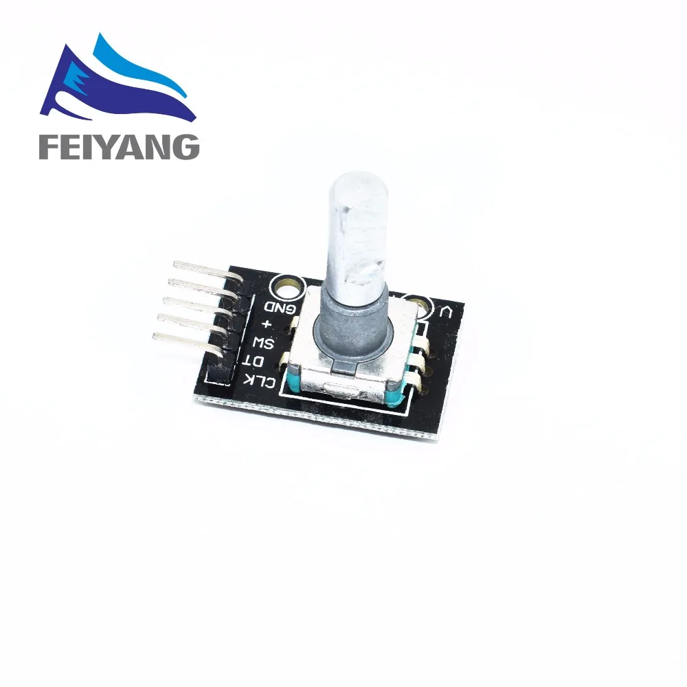 360 Degrees EC11 Rotary Encoder Module For Arduino Brick Sensor Switch Development Board KY-040 With Pins
360 Degrees EC11 Rotary Encoder Module For Arduino Brick Sensor Switch Development Board KY-040 With Pins