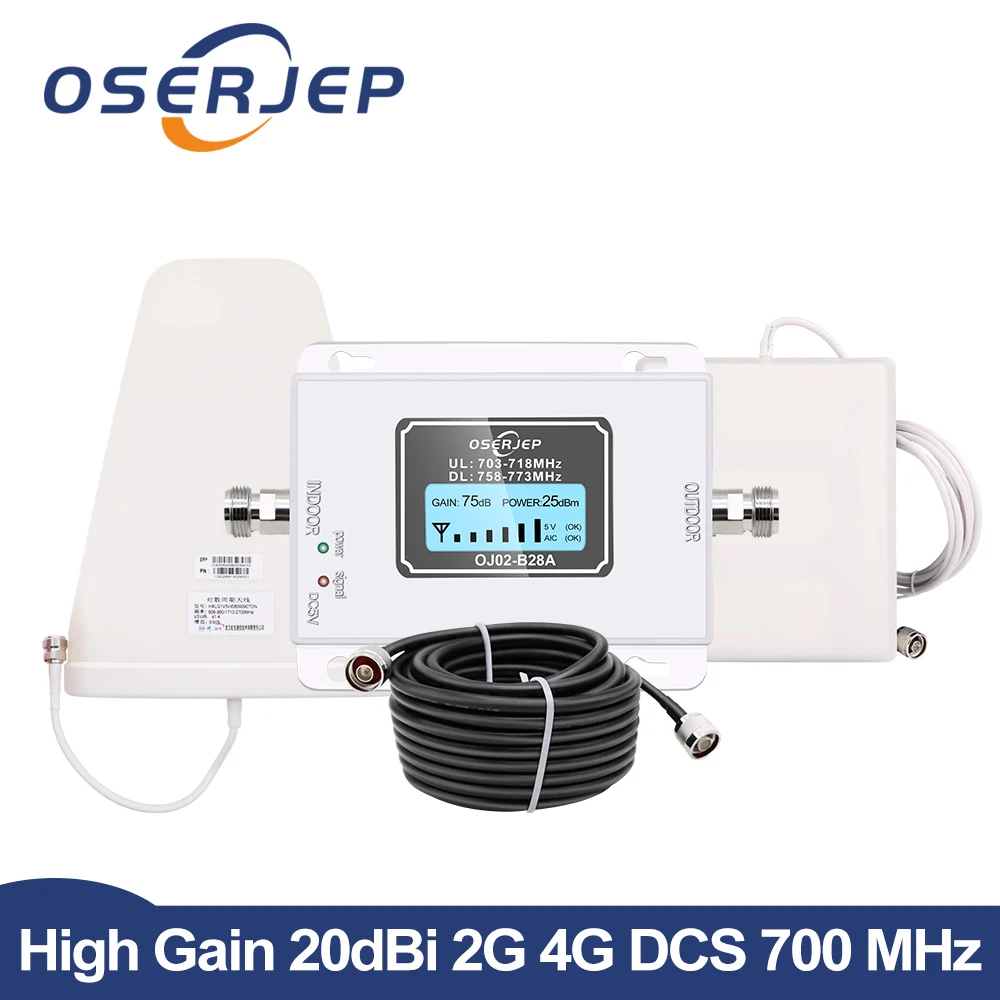 B28A 700mhz LCD Display Powerful Cell Phone Signal Booster 70dB Gain 4G LTE 700 Signal Repeater Amplifier Internet
B28A 700mhz LCD Display Powerful Cell Phone Signal Booster 70dB Gain 4G LTE 700 Signal Repeater Amplifier Internet