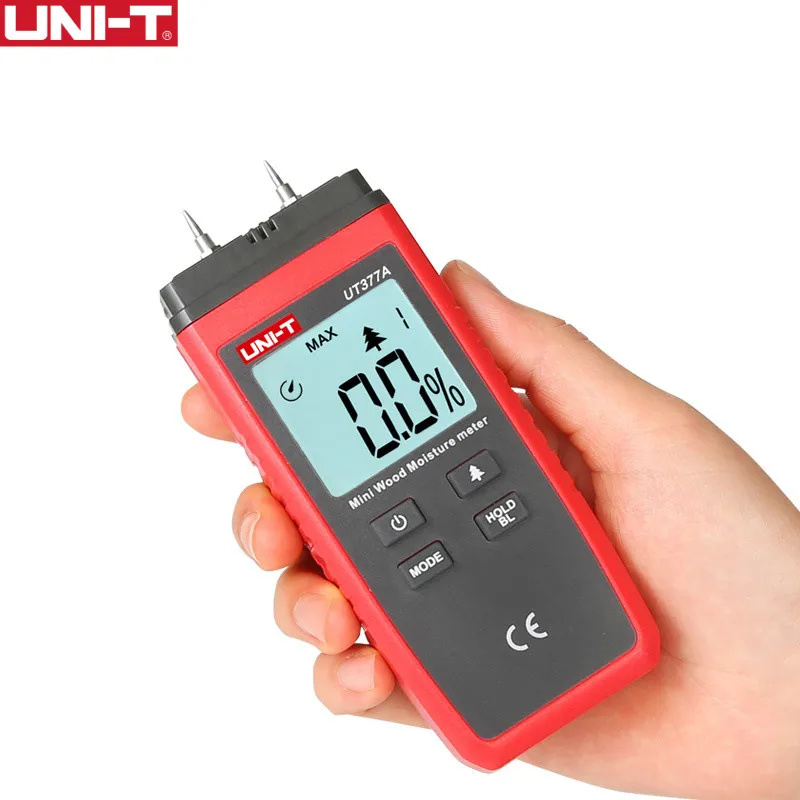 UNI-T UT377A Digital Wood Moisture Meter Hygrometer Humidity Tester for Paper Plywood Wooden Materials LCD Backlight
UNI-T UT377A Digital Wood Moisture Meter Hygrometer Humidity Tester for Paper Plywood Wooden Materials LCD Backlight
