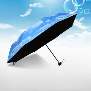Blue Sky Umbrella Three Folding Sunblock UV Block Protection Umbrella for Women Grils Travel Compact Lightweight Rain Umbrella
Blue Sky Umbrella Three Folding Sunblock UV Block Protection Umbrella for Women Grils Travel Compact Lightweight Rain Umbrella