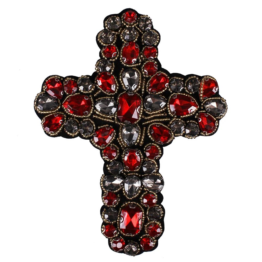 5pieces Red Gold Cross Design Cloth Pathes Beading Rhinestones Embroidery Applique Sew on Badge Craft Garment Accessories TH598
5pieces Red Gold Cross Design Cloth Pathes Beading Rhinestones Embroidery Applique Sew on Badge Craft Garment Accessories TH598