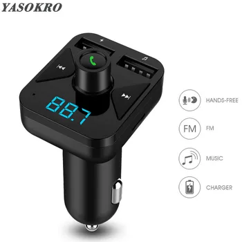 YASOKRO FM Transmitter Modulator Bluetooth Handsfree Car Kit Car Audio MP3 Player with 3.1A Quick Charge Dual USB Car Charger
YASOKRO FM Transmitter Modulator Bluetooth Handsfree Car Kit Car Audio MP3 Player with 3.1A Quick Charge Dual USB Car Charger