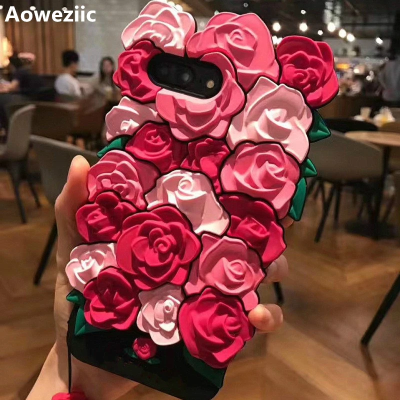 Aoweziic 3D Cute Romantic Rose Flowers Phone Case For iPhone X 6 6s 7 7 Plus XR XS MAX Soft Silicone Luxury Fashion Free Lanyard 
Aoweziic 3D Cute Romantic Rose Flowers Phone Case For iPhone X 6 6s 7 7 Plus XR XS MAX Soft Silicone Luxury Fashion Free Lanyard