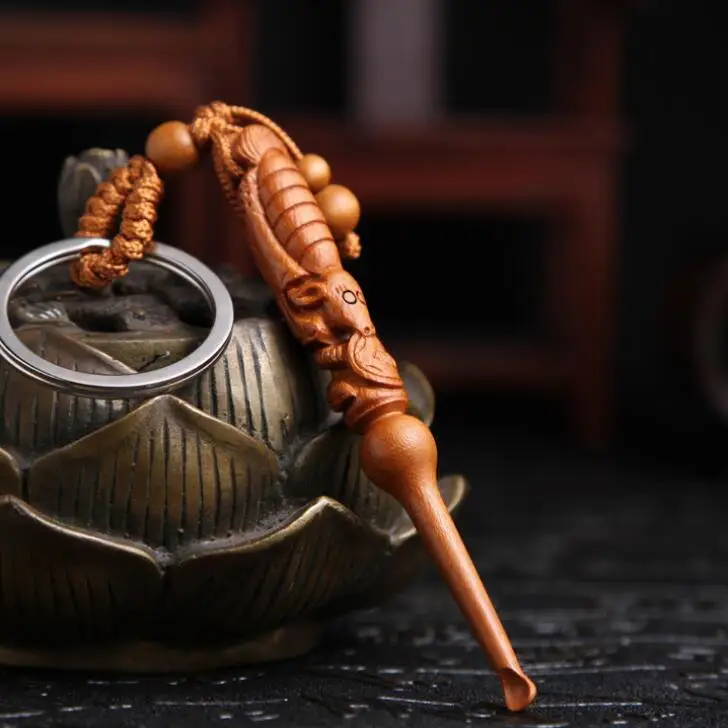Chinese Peach Wood Carved Safe And Good Luck Earpick Exquisite Car Key Chain Pendant
Chinese Peach Wood Carved Safe And Good Luck Earpick Exquisite Car Key Chain Pendant