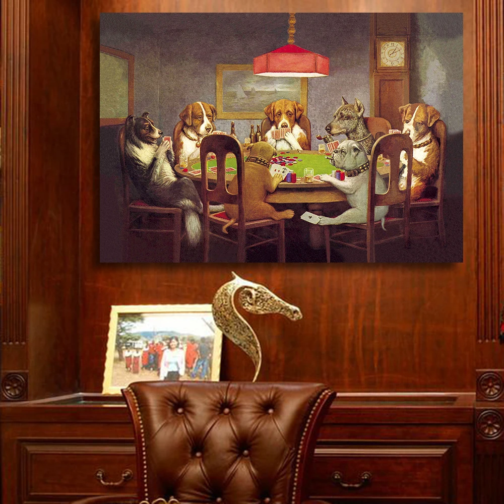 QKART Oil Painting Wall Art Canvas Prints Dogs Playing Poker no Framed Animal Wall Pictures for Living Room Posters and Prints
QKART Oil Painting Wall Art Canvas Prints Dogs Playing Poker no Framed Animal Wall Pictures for Living Room Posters and Prints