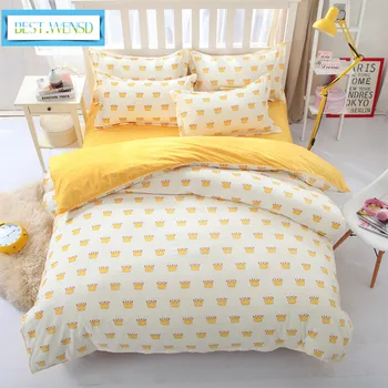 BEST.WENSD Little crown Bedding Set Warm comfortab luxury duvet cover+Flat sheet+Pillowcase Home textile decoration-Bed Linens
BEST.WENSD Little crown Bedding Set Warm comfortab luxury duvet cover+Flat sheet+Pillowcase Home textile decoration-Bed Linens