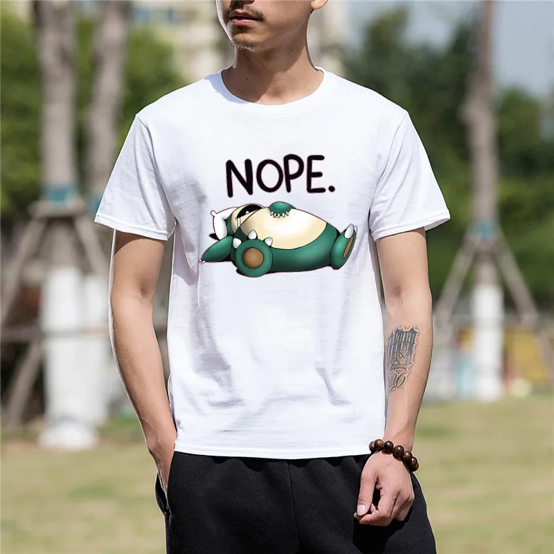 Hot Selling cotton men t shirt Pokemon Snorlax Nope Funny tshirt tee shirt homme o-neck print short sleeve top tee
Hot Selling cotton men t shirt Pokemon Snorlax Nope Funny tshirt tee shirt homme o-neck print short sleeve top tee