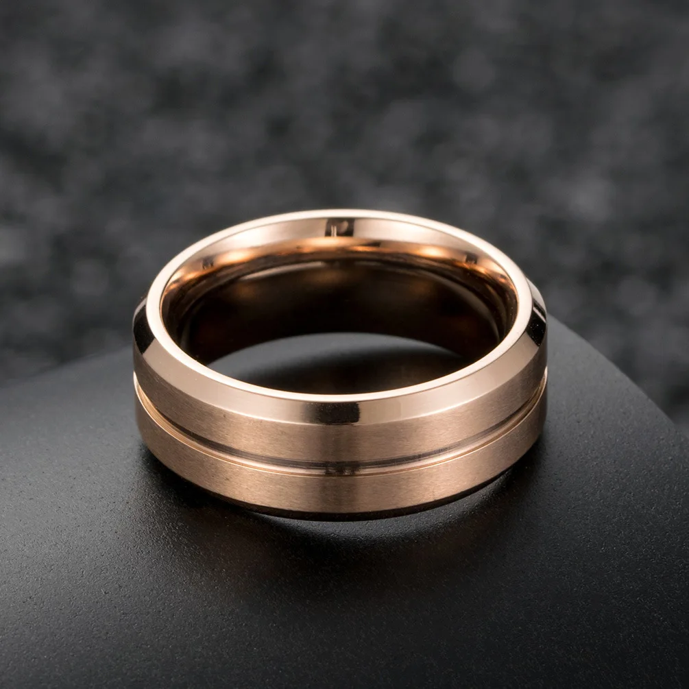 Rose Gold Loop Thin Groove 8mm High Polish Stainless Steel Wedding Band Engagement Ring For Unisex Comfort Fit Blue Black Rings
Rose Gold Loop Thin Groove 8mm High Polish Stainless Steel Wedding Band Engagement Ring For Unisex Comfort Fit Blue Black Rings