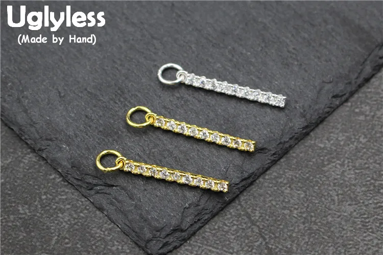 Uglyless Real S925 Sterling Silver Strips Charms Accessories Jewelry DIY Blingbling Crystals Pendants Jewellery Fashion Findings
Uglyless Real S925 Sterling Silver Strips Charms Accessories Jewelry DIY Blingbling Crystals Pendants Jewellery Fashion Findings
