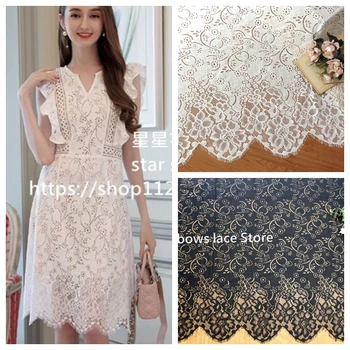 3 meters/lot 150cm width black white Eyelash lace fabric DIY Wedding dress trim decoration Dress clothes fabric accessories
3 meters/lot 150cm width black white Eyelash lace fabric DIY Wedding dress trim decoration Dress clothes fabric accessories