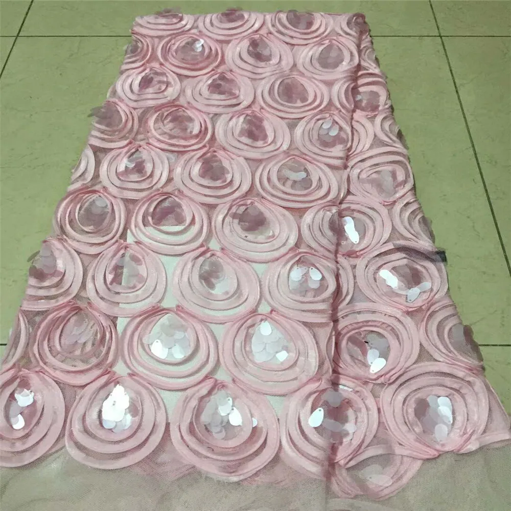 Nigerian laces Fabric 2018 African pink Laces Fabrics With 3D flower Sequins High Quality Nigerian Lace For Wedding Dress F580-2
Nigerian laces Fabric 2018 African pink Laces Fabrics With 3D flower Sequins High Quality Nigerian Lace For Wedding Dress F580-2