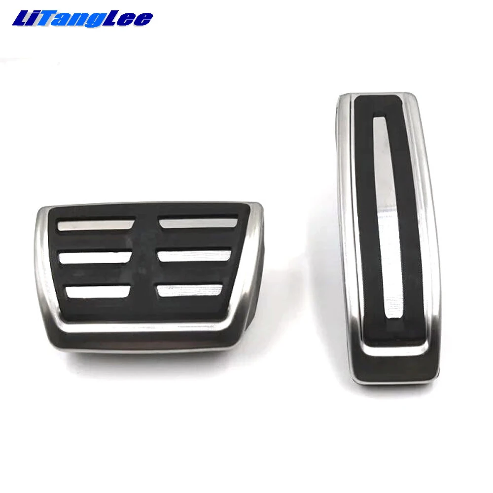 LitangLee Car Accelerator Pedal Pad Cover Sport Racing For Volkswagen VW Touareg 7L 2002~2015 AT Foot Throttle Pedal Cover (4)