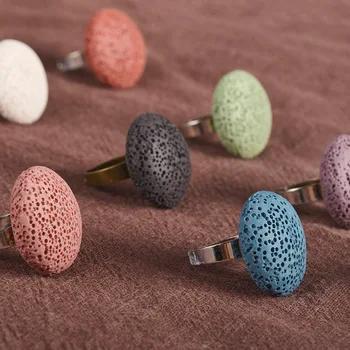 Colorful Lava Volcanic Stone Round Rings for Women 25MM Adjuster Anillos Mujer 10 Colors Party Essential 2018 Trendy Stone Rings
Colorful Lava Volcanic Stone Round Rings for Women 25MM Adjuster Anillos Mujer 10 Colors Party Essential 2018 Trendy Stone Rings