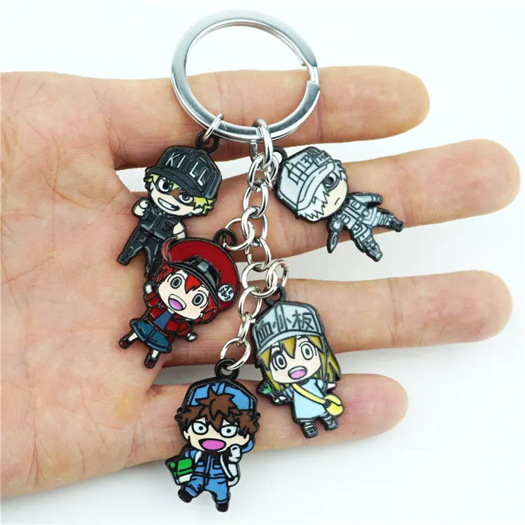 Anime Cells At Work Figure Keychain Keyring 5 in 1 set Alloy Metal Pendants Cartoon Key Ring Cosplay Accessories Collection Gift
Anime Cells At Work Figure Keychain Keyring 5 in 1 set Alloy Metal Pendants Cartoon Key Ring Cosplay Accessories Collection Gift
