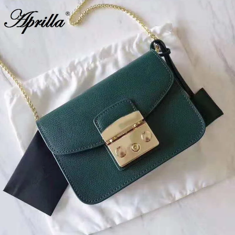 

Aprilla designer brand bags 17cm small flap real leather bags wemen shoulder chain bag crossbody handbags 201#