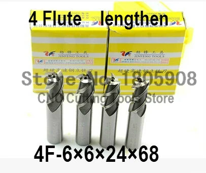High Quality 10pcs Extended End Mill 6mm Four 4 Flute HSS & Aluminium End Mill Cutter CNC Bit,6*6*24*68mm
High Quality 10pcs Extended End Mill 6mm Four 4 Flute HSS & Aluminium End Mill Cutter CNC Bit,6*6*24*68mm