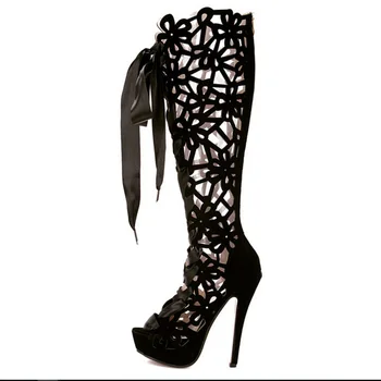 Fashion Women Ankle Strap Sandals Casual Flock Lace Up Thin Heels 14CM Open Toed High Heels Women Sandals Discount Pumps
Fashion Women Ankle Strap Sandals Casual Flock Lace Up Thin Heels 14CM Open Toed High Heels Women Sandals Discount Pumps