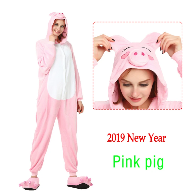2019 New Adult Pink Pig Cosplay Costume Women Pajama Kigurumi Animal Flannel Soft Sleepwear Onesie Girl Anime Cartoon Costumes
2019 New Adult Pink Pig Cosplay Costume Women Pajama Kigurumi Animal Flannel Soft Sleepwear Onesie Girl Anime Cartoon Costumes