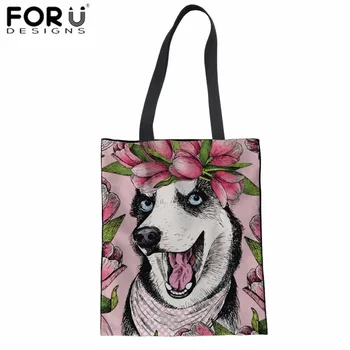 FORUDESIGNS Women Canvas Tote Bag Husky Print Fashion Cotton Shopping Bag Ladies Cloth Bag Teens Girls Daily Linen Bag Sacola 
FORUDESIGNS Women Canvas Tote Bag Husky Print Fashion Cotton Shopping Bag Ladies Cloth Bag Teens Girls Daily Linen Bag Sacola