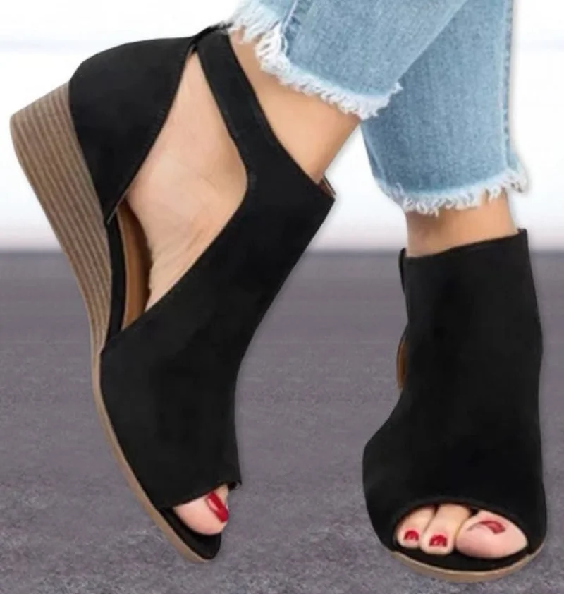 Quality Woman Wedge Buckles Fish Mouth Sandals Gladiator Women Sandals Mid Heel Sandals Ladies Summer Peep Toe Women Shoes
Quality Woman Wedge Buckles Fish Mouth Sandals Gladiator Women Sandals Mid Heel Sandals Ladies Summer Peep Toe Women Shoes