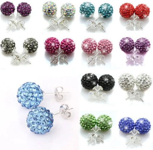 20pair/lot 10mm disco ball bead mixed white multicolor stainless steel Crystal Beads stud earrings silver plated l2424
20pair/lot 10mm disco ball bead mixed white multicolor stainless steel Crystal Beads stud earrings silver plated l2424