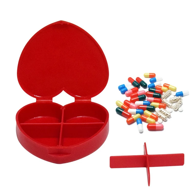 4 Grids Box Transparent Plastic Heart Love Shape Box Kit Medicine Pill Box Gift Refillable Bottles
4 Grids Box Transparent Plastic Heart Love Shape Box Kit Medicine Pill Box Gift Refillable Bottles