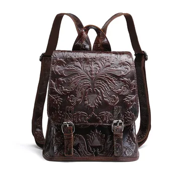 Vintage Backpack Women Genuine Leather Female Travel Backpacks Teenager School Bags Rucksack
Vintage Backpack Women Genuine Leather Female Travel Backpacks Teenager School Bags Rucksack