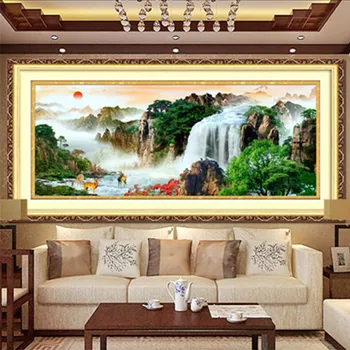 Needlework,DIY DMC scenic Cross stitch,Sets For Embroidery kit 9ct/11ct printed waterfall dear sunrise painting cotton pattern27
Needlework,DIY DMC scenic Cross stitch,Sets For Embroidery kit 9ct/11ct printed waterfall dear sunrise painting cotton pattern27