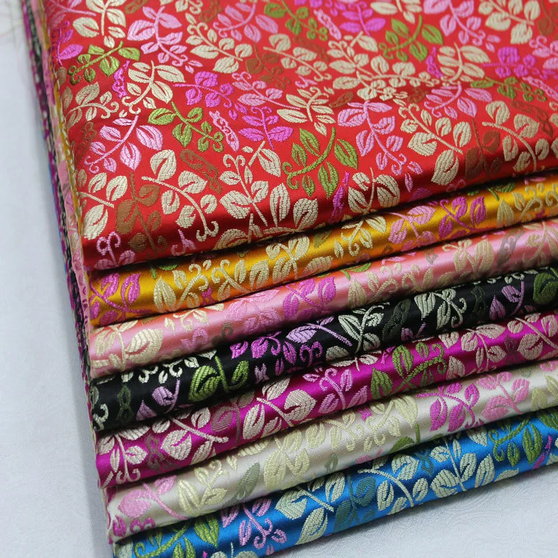 CF523 8Colors Leaves Embroidered Brocade Fabric Chinese Silk Stain Fabric Home Textiles Women's Dress Silk Fabrics DIY Materials
CF523 8Colors Leaves Embroidered Brocade Fabric Chinese Silk Stain Fabric Home Textiles Women's Dress Silk Fabrics DIY Materials