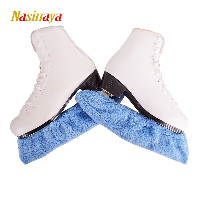 Child Adult Long Fleece Ice Skating Figure Skating Skate Blade Cover Guard Solid Color Hockey Skate Accessory Athletic Elastic 14