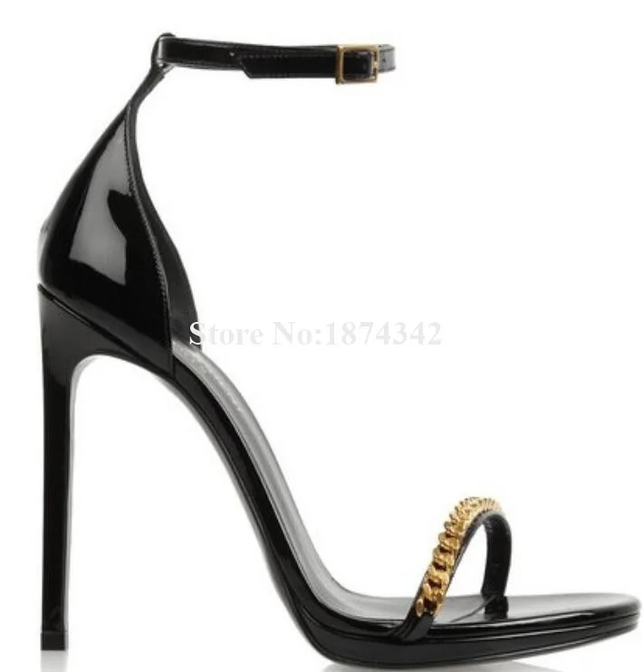 Summer Sample Fashion Chain Design Cover Heel Buckle Strap Sexy Thin High Heel And Open Toe Hottest Party Women Sandals
Summer Sample Fashion Chain Design Cover Heel Buckle Strap Sexy Thin High Heel And Open Toe Hottest Party Women Sandals