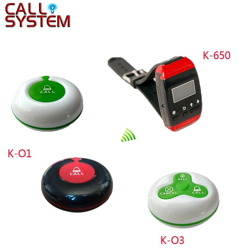100pcs single key button 50pcs 3-key transmitter 20 wrist pager Wireless Waiter Call Bell System for Restaurant
100pcs single key button 50pcs 3-key transmitter 20 wrist pager Wireless Waiter Call Bell System for Restaurant
