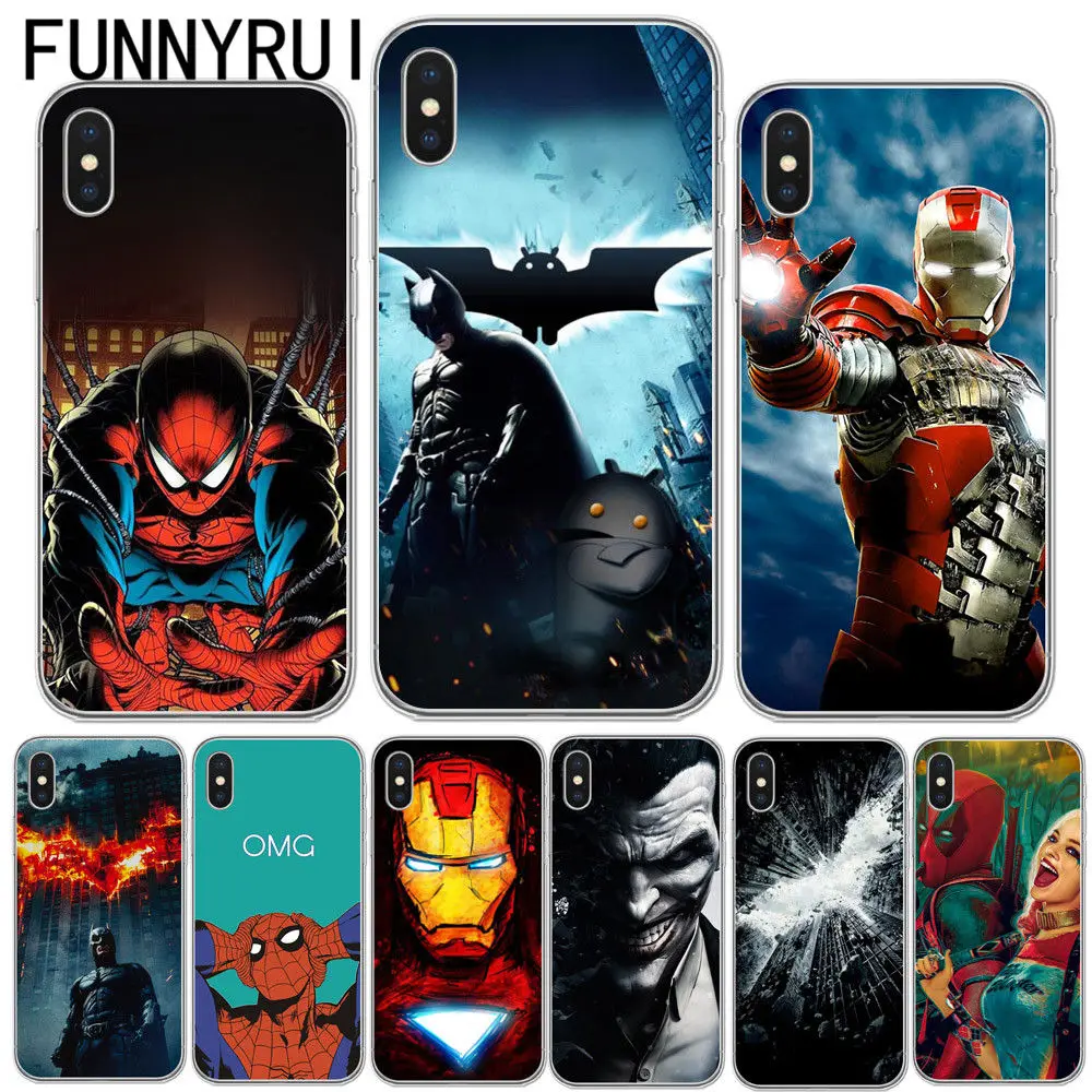 The Avengers Soft TPU Silicone Cover For iPhone X 8 8lus 7 6 6s Plus 5S SE Phone Case Marvel Comics Superheroes Deadpool Batman
The Avengers Soft TPU Silicone Cover For iPhone X 8 8lus 7 6 6s Plus 5S SE Phone Case Marvel Comics Superheroes Deadpool Batman