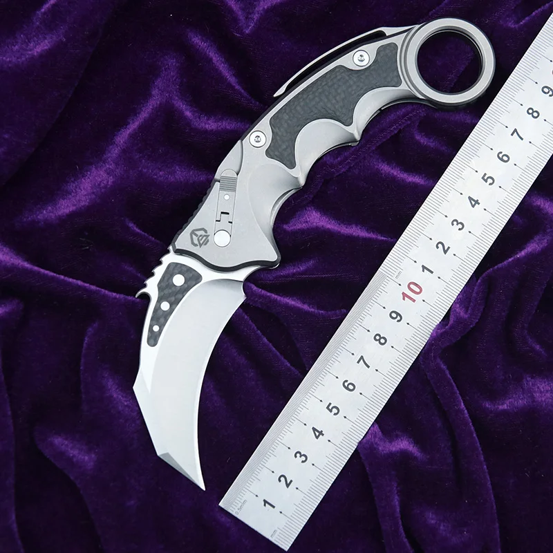 LEMIFSHE MG pterosaur claw ball brearing Flipper folding knife M390 blade titanium+CF outdoor hunting Survival knives EDC Tools
LEMIFSHE MG pterosaur claw ball brearing Flipper folding knife M390 blade titanium+CF outdoor hunting Survival knives EDC Tools