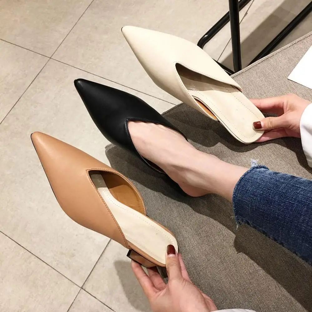 Bellinsley 2019 New Spring Pu Leather Pointed Toe Women Slippers Slip On Mules Square Low Heels Woman Outdoor Slides Ladies Pump
Bellinsley 2019 New Spring Pu Leather Pointed Toe Women Slippers Slip On Mules Square Low Heels Woman Outdoor Slides Ladies Pump