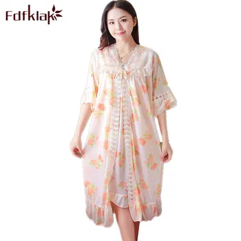 Fdfklak 2018 Spring Summer New Two Piece Nightgown Robe Set Nocturnal Female 2 Piece Nightgown Night Robe Dressing Gown Q1069
Fdfklak 2018 Spring Summer New Two Piece Nightgown Robe Set Nocturnal Female 2 Piece Nightgown Night Robe Dressing Gown Q1069