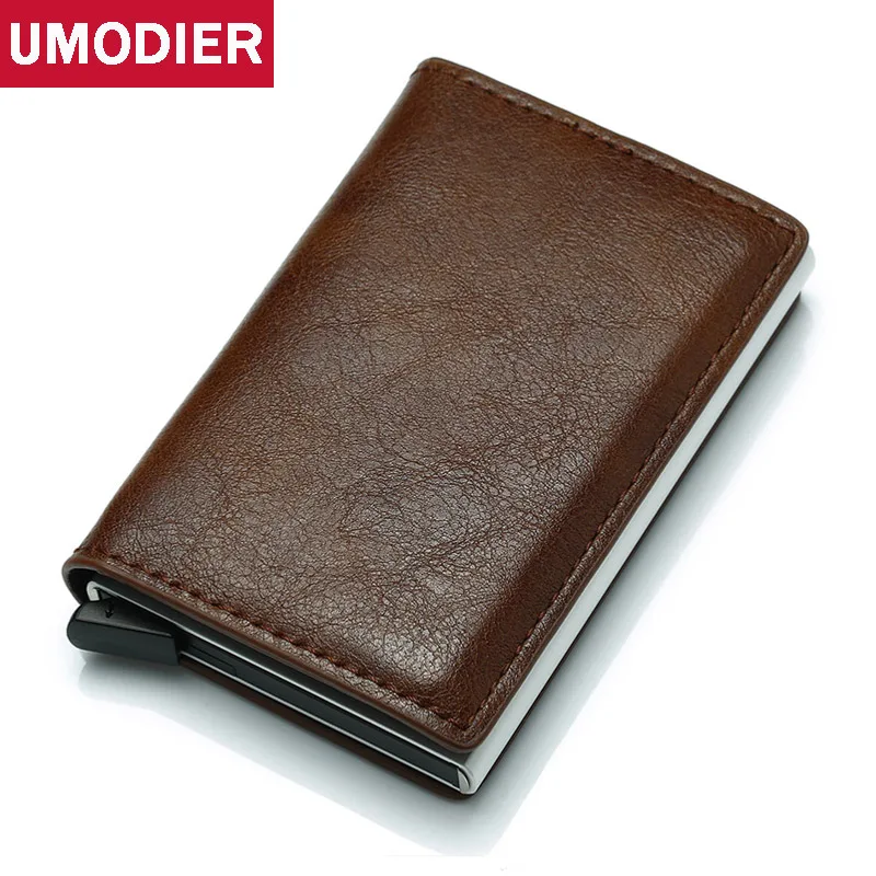 UMODIER Unisex PU Crazy Horse Leather Business Card Holder RFID Aluminium Wallet Bank Card Case ID Holders Men and Women Purse
UMODIER Unisex PU Crazy Horse Leather Business Card Holder RFID Aluminium Wallet Bank Card Case ID Holders Men and Women Purse