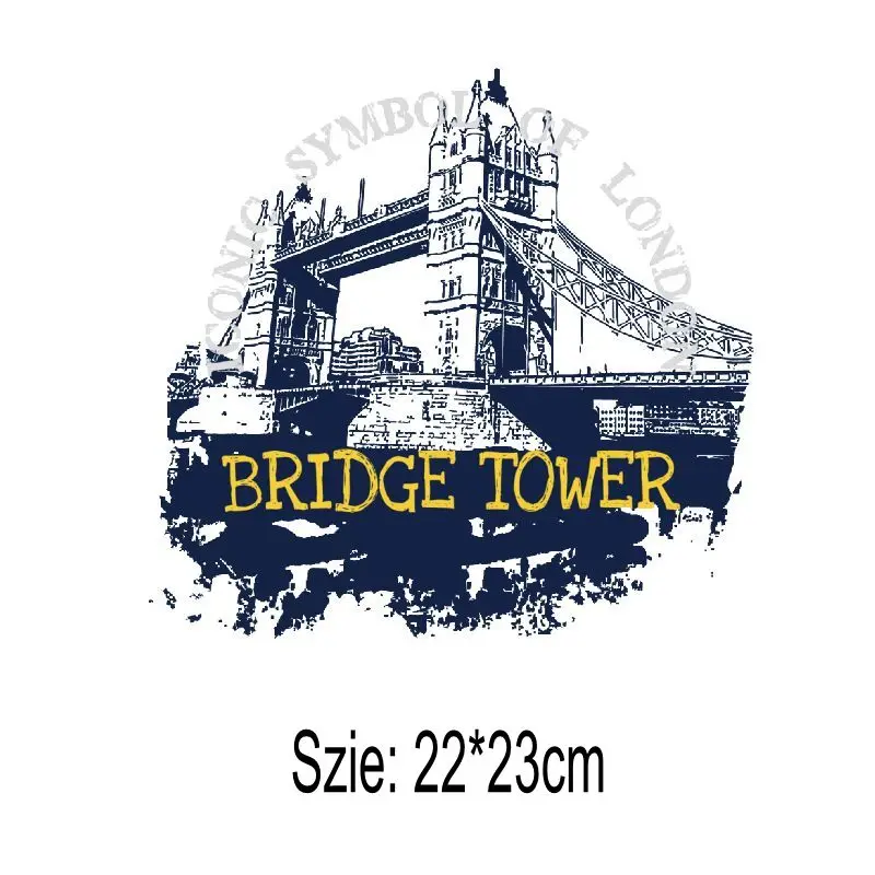 22x23cm Bridge Parches Iron On Stickers Washable Appliques A-level Patches Heat Transfer For DIY T-shirt Accessory Clothes Jeans
22x23cm Bridge Parches Iron On Stickers Washable Appliques A-level Patches Heat Transfer For DIY T-shirt Accessory Clothes Jeans