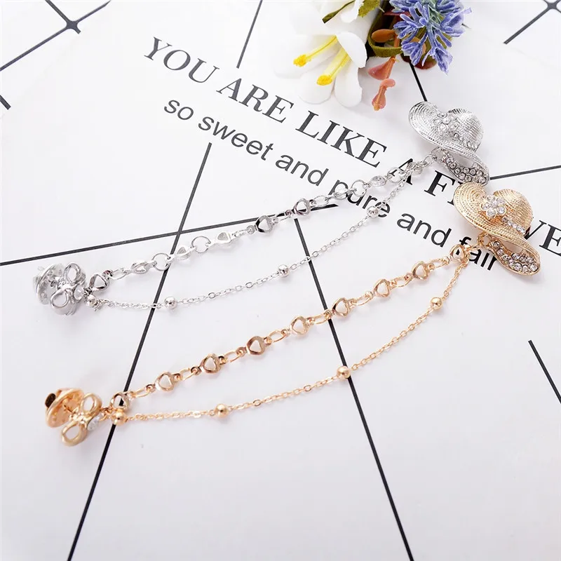 imixlot Suits Accessories Crystal Mini Hat Shape Brooch Pins For Women Golden Silver Double Chains
imixlot Suits Accessories Crystal Mini Hat Shape Brooch Pins For Women Golden Silver Double Chains