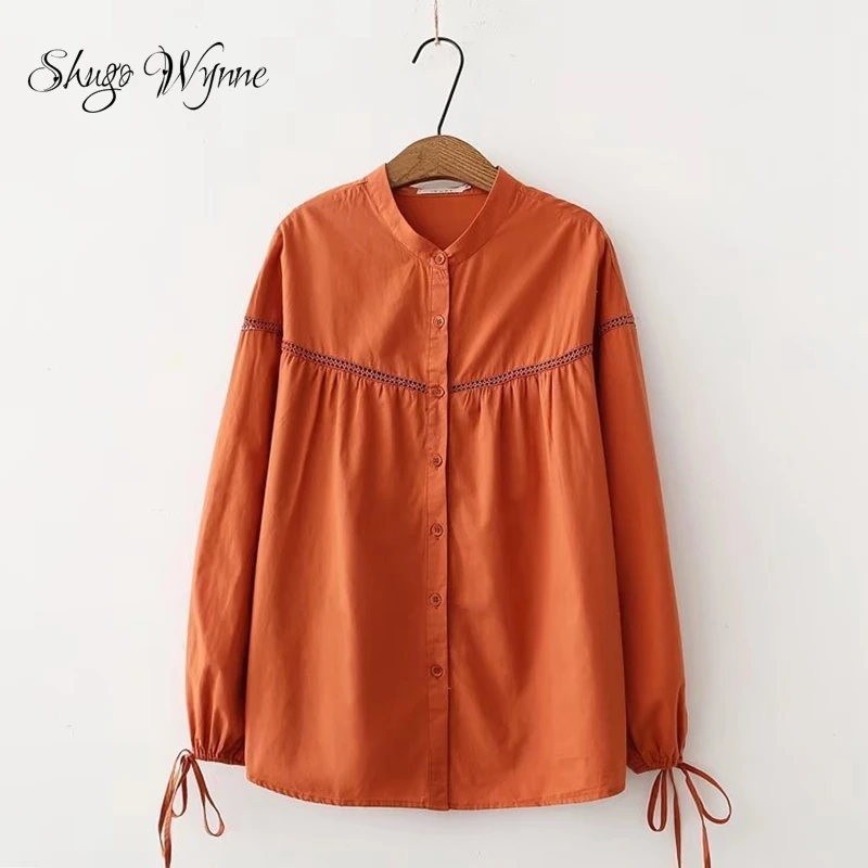 Shugo Wynne 2019 Spring Women New Arrival Sweet Puff Sleeve Lacing Hollow Out Blouse Solid Color Casual Shirt Cotton Tops
Shugo Wynne 2019 Spring Women New Arrival Sweet Puff Sleeve Lacing Hollow Out Blouse Solid Color Casual Shirt Cotton Tops