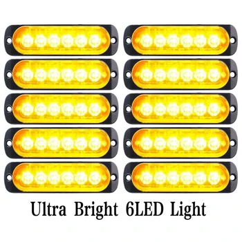 Amber 6 LED Car Truck Urgent Warning Fog Working Light Lamp 12V-24V Splash-proof
Amber 6 LED Car Truck Urgent Warning Fog Working Light Lamp 12V-24V Splash-proof