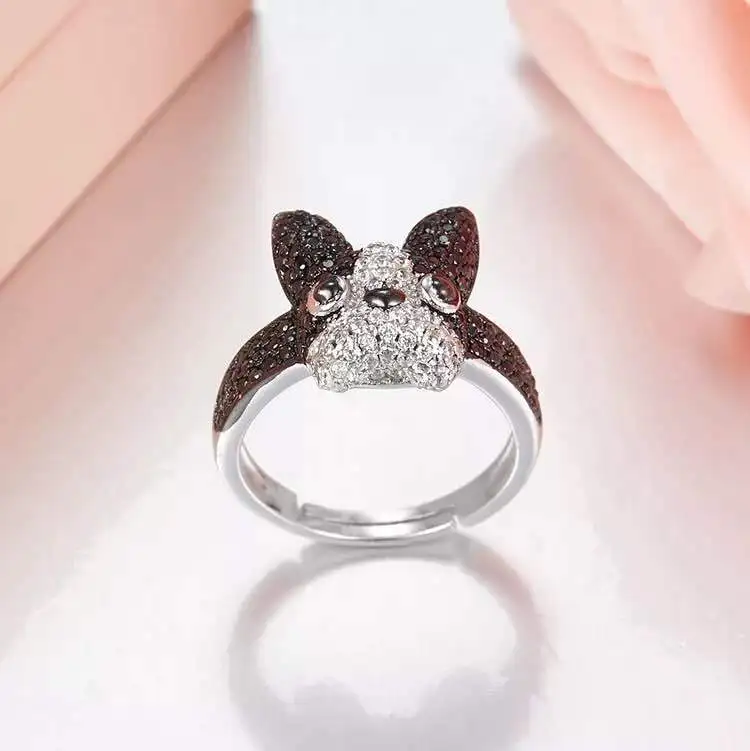 New Arrival 925 sterling silver Bulldog Puppy rings For women Cute Fancy Dog pet Jewelry Open rings anillos plata 925 para mujer
New Arrival 925 sterling silver Bulldog Puppy rings For women Cute Fancy Dog pet Jewelry Open rings anillos plata 925 para mujer