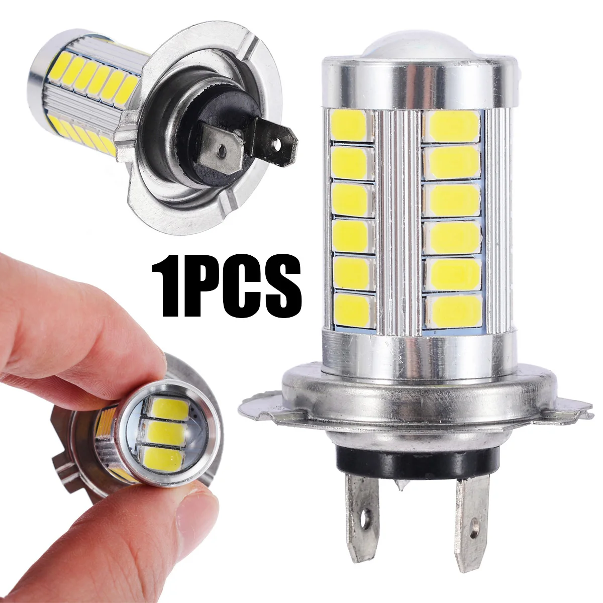 1pcs Car H7 LED 5630 33SMD LED Fog Lamp Head Light 12V 6500K White Auto Car Signal Lamp LED Bulb