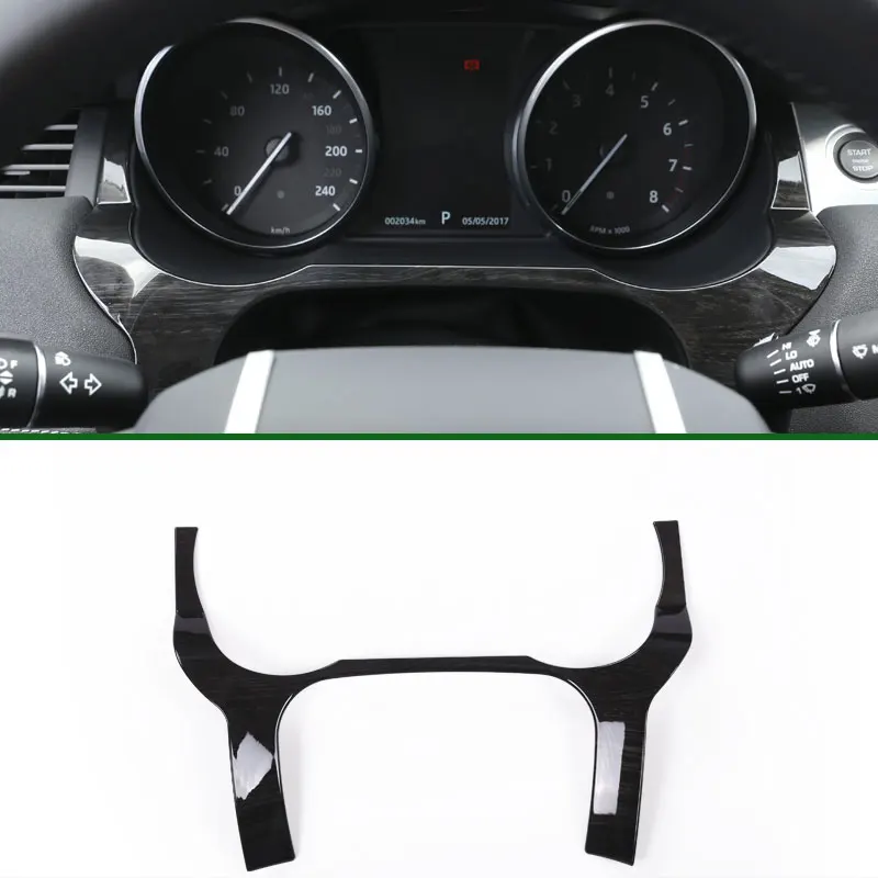 Left Hand Drive Interior Carbon Fiber Style ABS Sticker Front Dashboard Edge Cover Frame Trim for Land Rover Range Rover Evoque 2012-2017