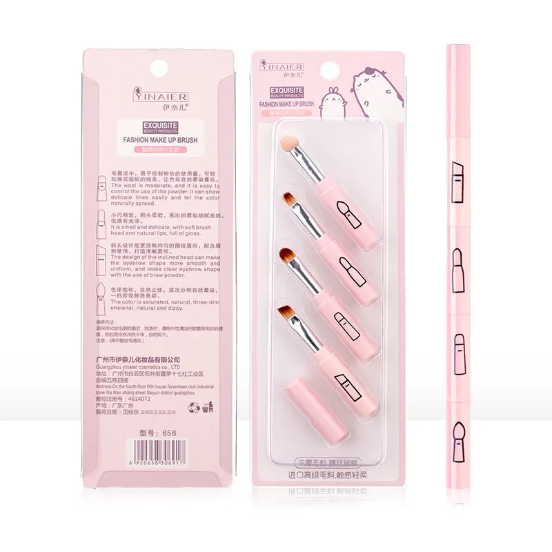 4 in One Makeup Brush Tool Set Cosmetic Eye Shadow Lip Eyebrows Blend Beauty Makeup Brush Set Portable Soft Synthetic Hair Tools
4 in One Makeup Brush Tool Set Cosmetic Eye Shadow Lip Eyebrows Blend Beauty Makeup Brush Set Portable Soft Synthetic Hair Tools